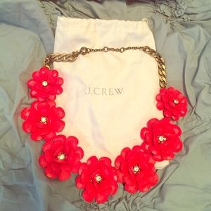 J.Crew Orange Floral Necklace
